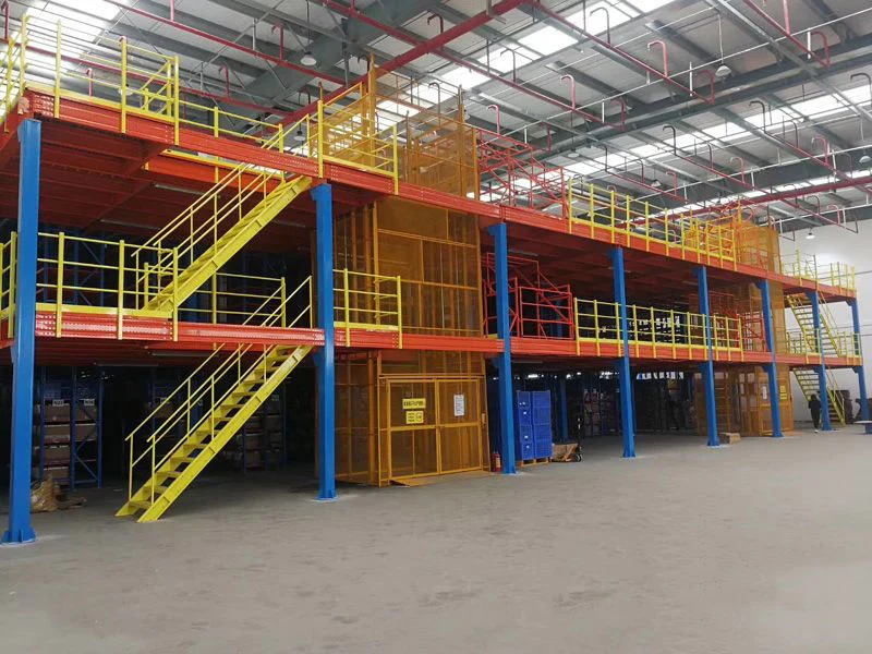 Industry Warehouse Steel Mezzanine Floor 500kg Per Sqm