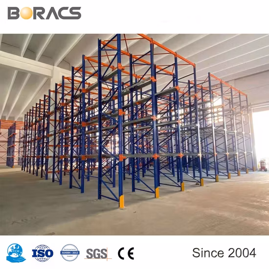 Entraînement en métal de support de stockage d'entrepôt réglable industriel lourd d'OEM dans des rayonnages à palettes/entraînement en acier dans des rayonnages Filo de rayonnage