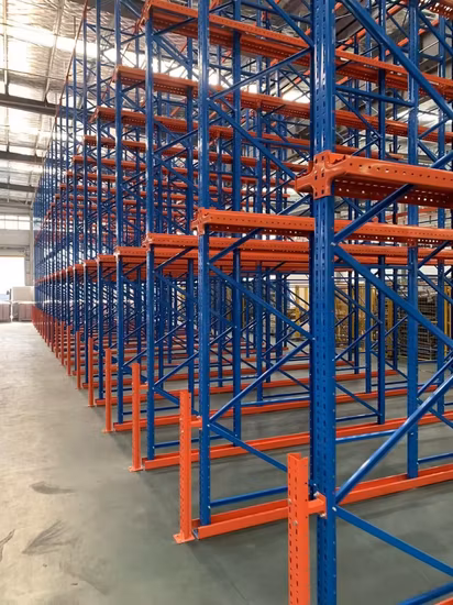 Vente chaude d'entraînement de rack de stockage d'entrepôt en acier dans le rack