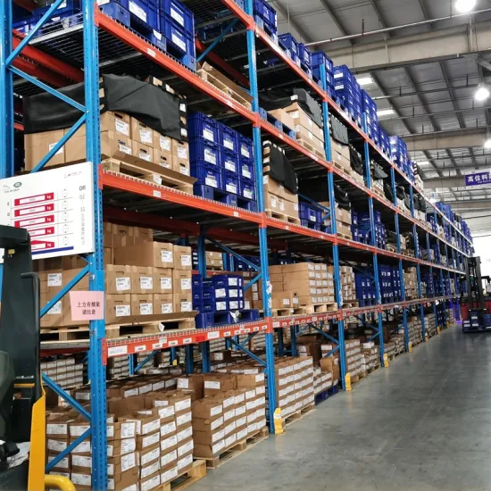 L'équipement logistique Heavy Duty Entrepôt de stockage en acier Q235 Rack de stockage de palettes Montants et poutres Rack