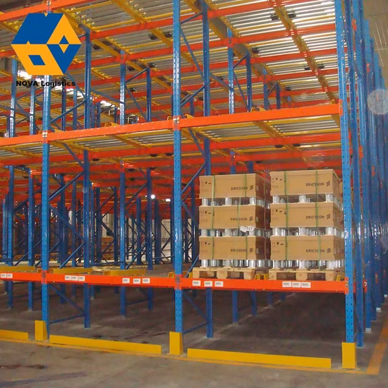 Rayonnage en acier résistant de palette de gravité de rouleau pour le stockage d'entrepôt